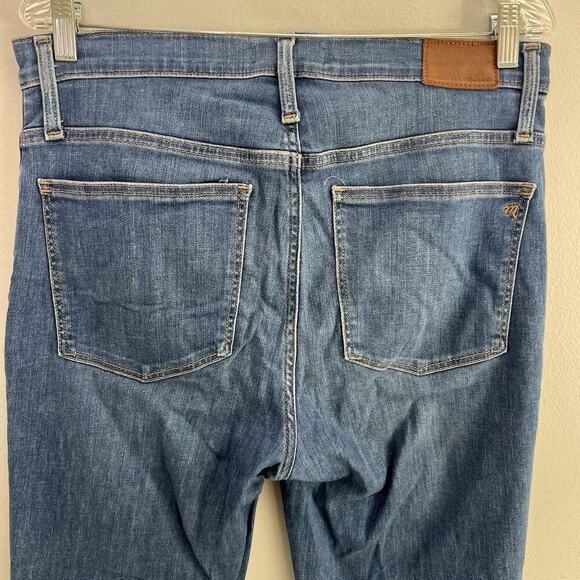 Madewell Womens Cali Demi-Bootcut Jeans Blue Sz 30 Button Fly Raw Hem Boho Ankle - Picture 9 of 13